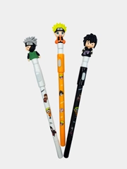 Гелевая ручка по аниме Naruto с фигурками, три расцветки