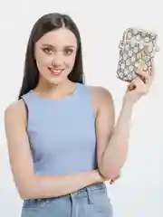 Бежевый сумка для телефона, ключей, кошелька