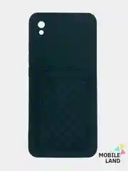 Черный чехол на REDMI 9A / 9C / Note 10 / POCO M3 с карманом для карты и мягкой вставкой