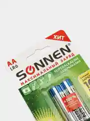 Батарейки КОМПЛЕКТ 2шт, SONNEN Super Alkaline, АА(LR6,15А), алкалиновые, пальчиковые