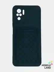 Черный чехол на REDMI 9A / 9C / Note 10 / POCO M3 с карманом для карты и мягкой вставкой