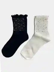 Носки женские со стразами, слабая резинка, облегченная резинка