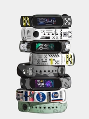 Ремешок для Xiaomi Mi Band 5, Mi Band 6  с рисунками