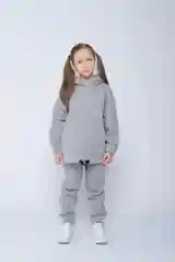 Спортивный костюм на флисе/Костюм для девочек/Утепленный детский костюм/Худи и джоггеры