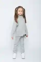 Спортивный костюм на флисе/Костюм для девочек/Утепленный детский костюм/Худи и джоггеры