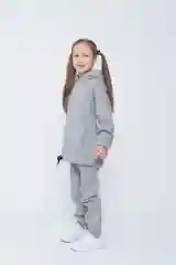 Спортивный костюм на флисе/Костюм для девочек/Утепленный детский костюм/Худи и джоггеры