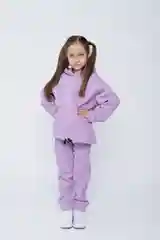 Спортивный костюм на флисе/Костюм для девочек/Утепленный детский костюм/Худи и джоггеры