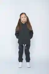 Спортивный костюм на флисе/Костюм для девочек/Утепленный детский костюм/Худи и джоггеры