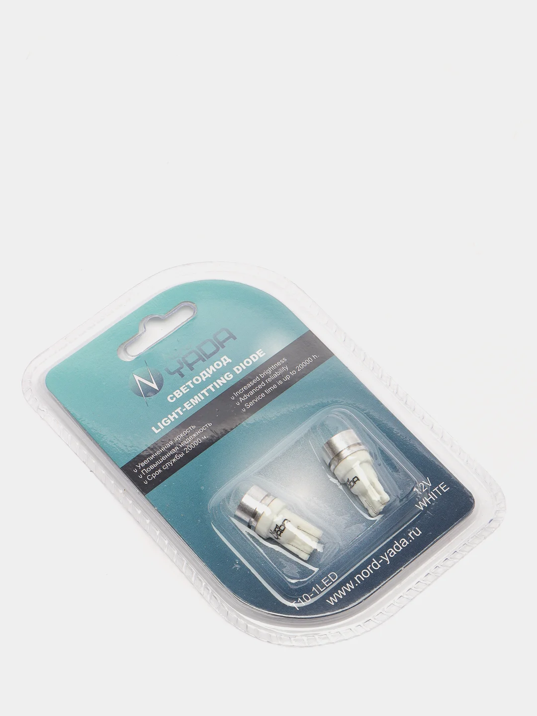 Автолампа светодиодная T10 HIGH POWER LED WHITE, 1LED, W5W, 12V, белая