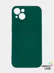 Зеленый чехол с карманом для карты и мягкой вставкой для iPhone 13, 13 Pro, 13 Pro Max
