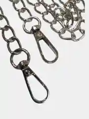 Цепь серебрянная с карабинами для сумки, 120 см