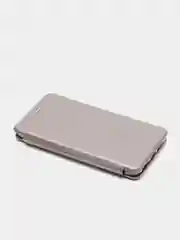 Серебряный чехол книжка Xiaomi Redmi 4X