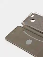 Серебряный чехол книжка Xiaomi Redmi 4X