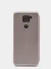 Серебряный чехол книжка Xiaomi Redmi Note 9 / 10X