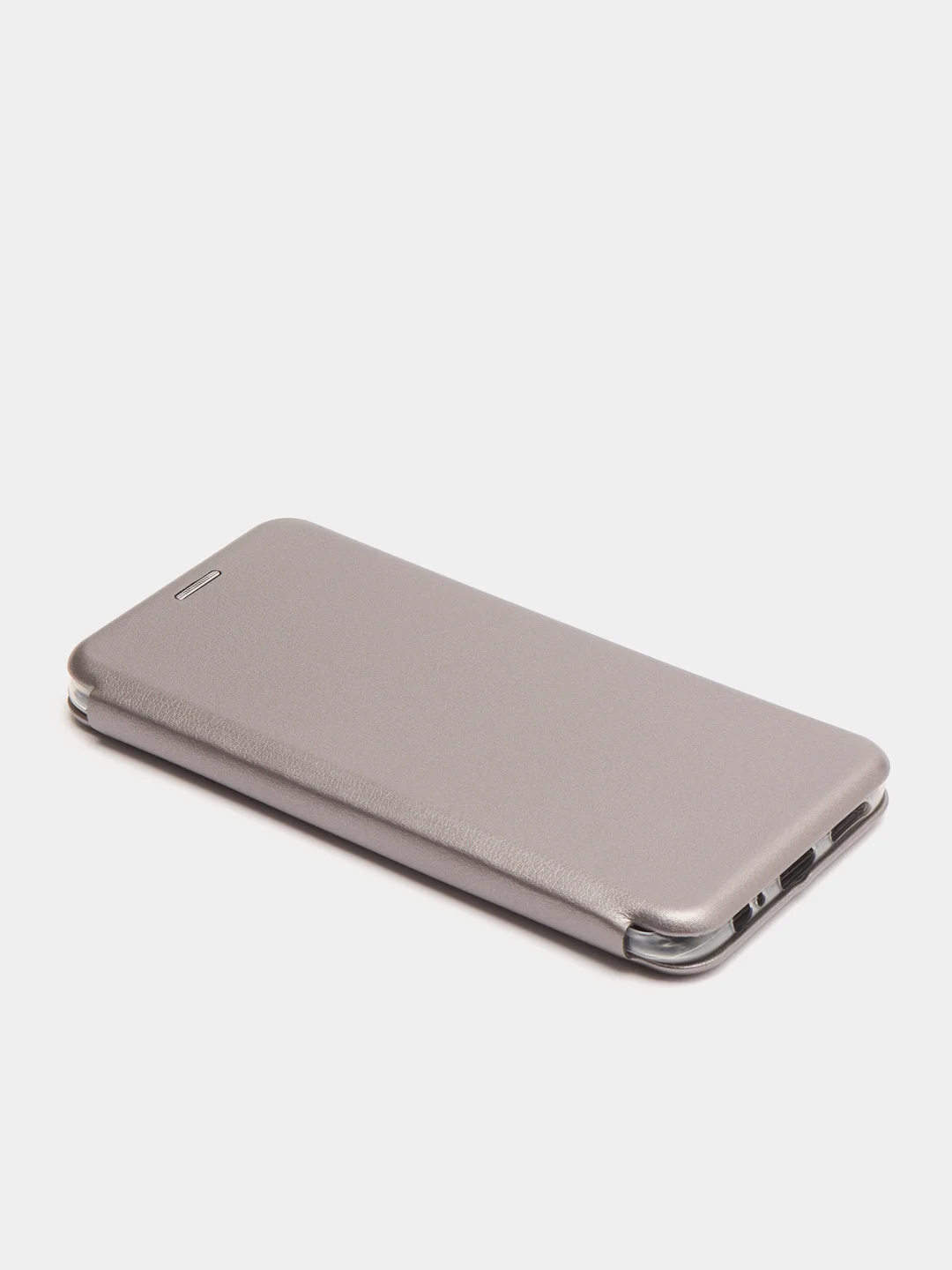 Серебряный чехол книжка Xiaomi Redmi Note 9 / 10X