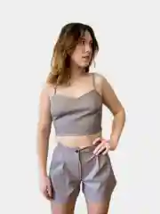 Топ женский из экокожи