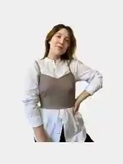 Топ женский из экокожи