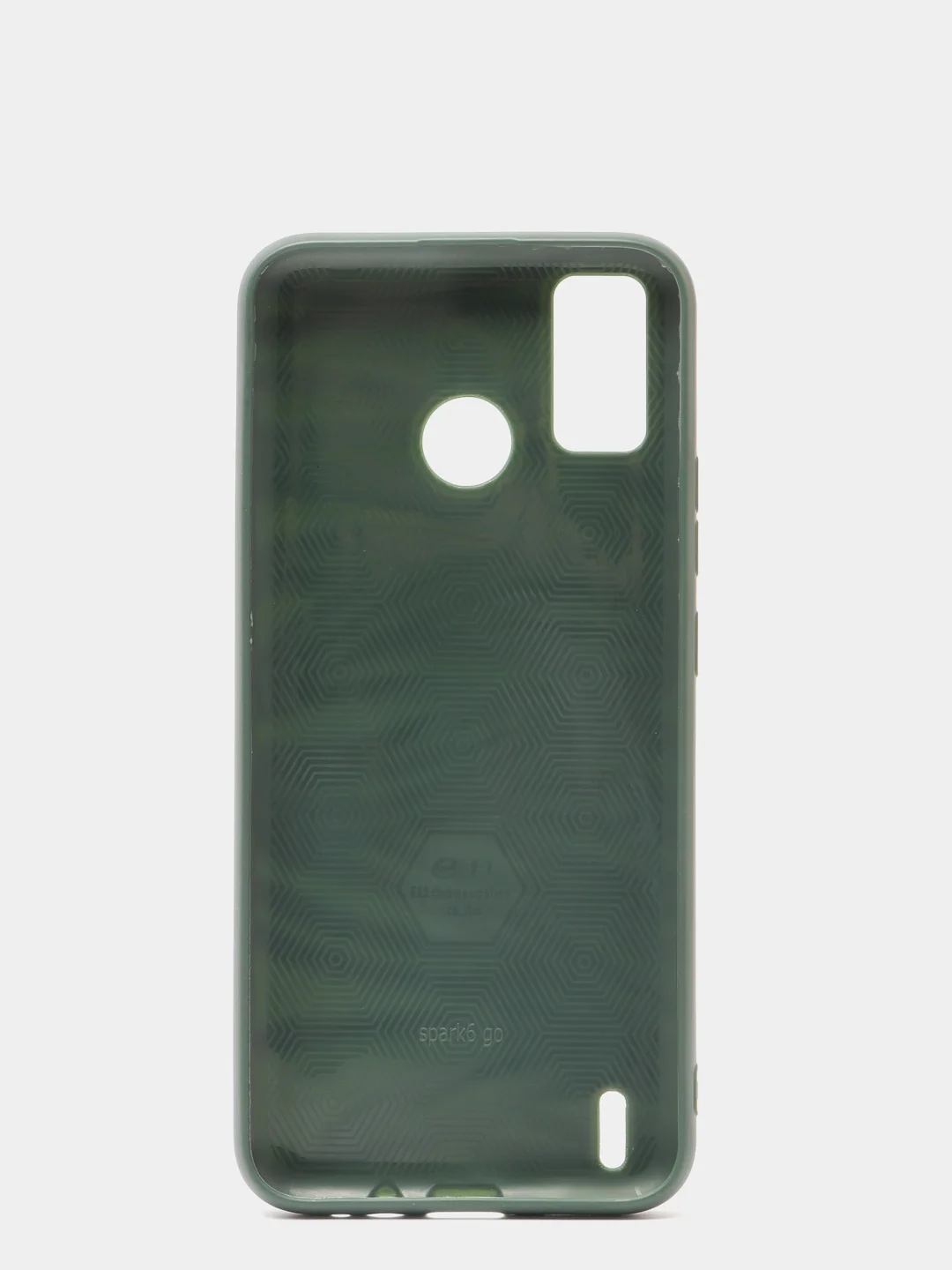 Зеленый чехол с бархатом внутри TECNO Spark 6 GO