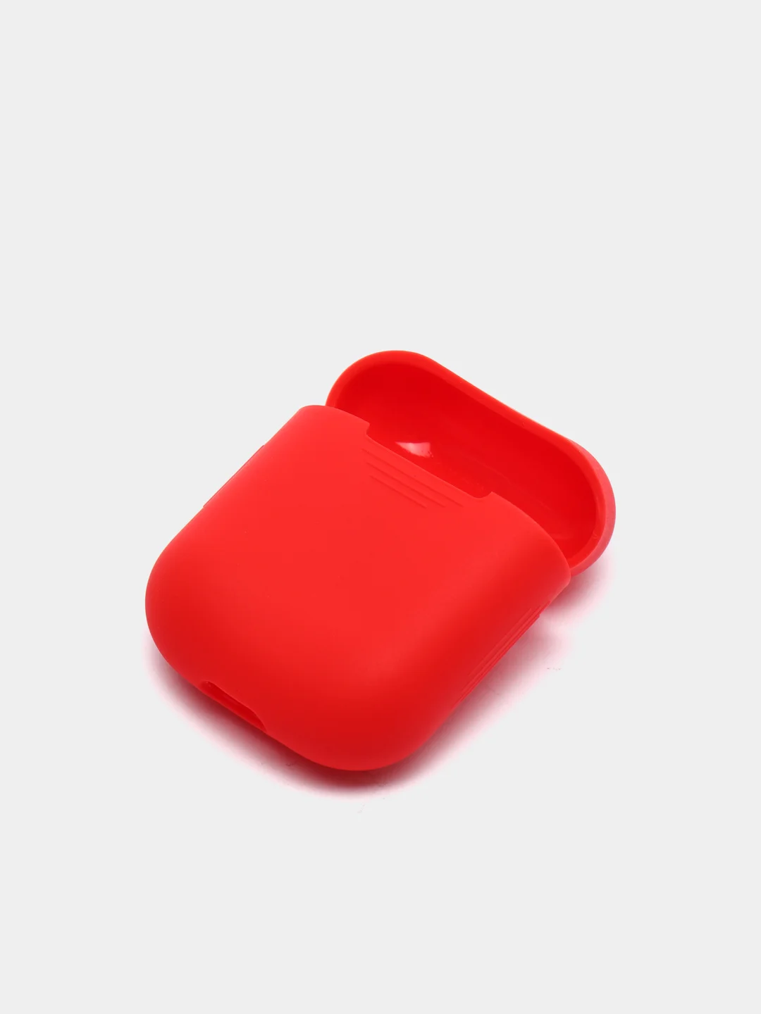 Красный чехол для наушников Apple Airpods 1 и 2 силиконовый