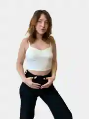 Белый топ женский из экокожи