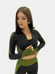 Костюм тройка лосины с топом и рашгардом