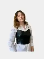 Топ женский из экокожи
