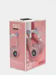 Розовый беспроводные светящиеся наушники с ушками CAT EAR P33M