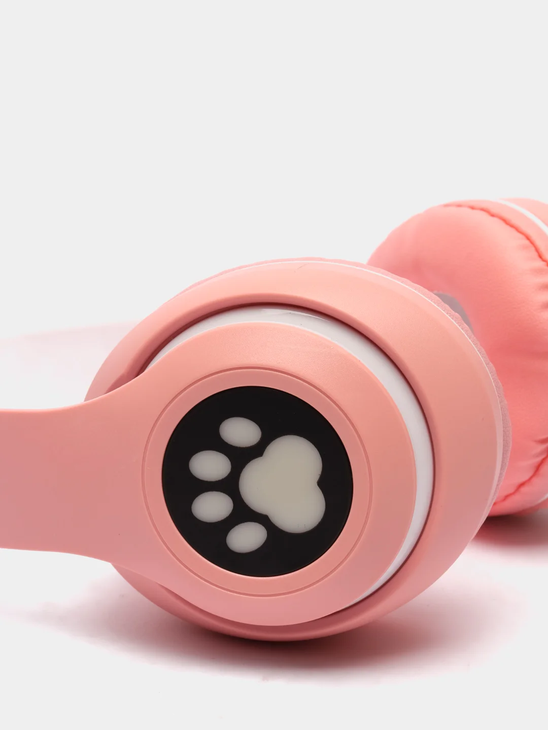 Розовый беспроводные светящиеся наушники с ушками CAT EAR P33M