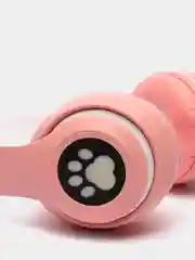 Розовый беспроводные светящиеся наушники с ушками CAT EAR P33M