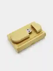 Желтый деревянная флешка USB 2.0 в футляре 4, 8, 16, 32, 64 гб
