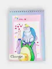 Бирюзовый sweet Cat Shop Скетчбук 25 листов