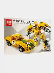 Конструктор блочный Speed city 2 в 1 "Гоночный автомобиль - робот"