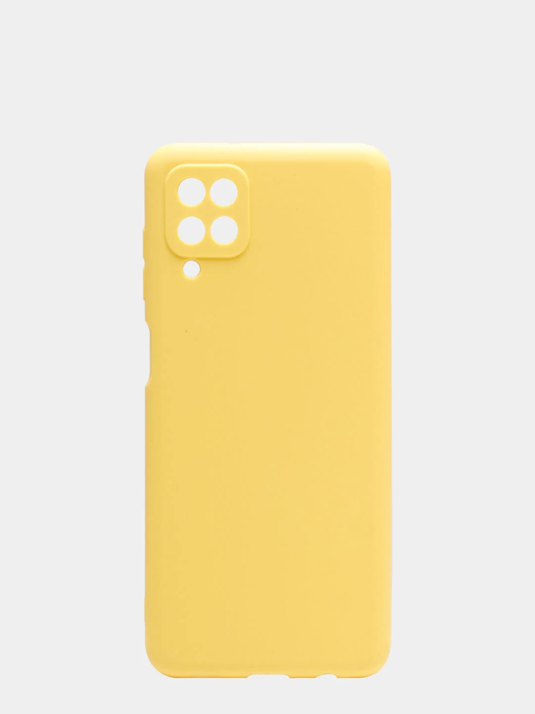 Желтый чехол для Samsung A12/A125F/M12/M127F, силиконовый, матовый