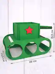 Зеленый танк для пива. Подарок мужчине на Новый год, День Рождения (28*13,5*15,5)