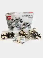 Конструктор блочный Speed city 2 в 1 "Гоночный автомобиль - робот"