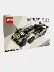 Черный конструктор блочный Speed city 2 в 1 "Гоночный автомобиль - робот"