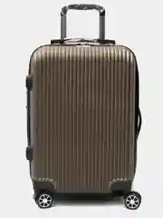 Коричневый пластиковый чемодан Kartex