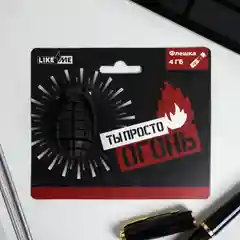 Флеш-карта на открытке Граната
