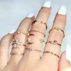 Комплект из 10 колец на фаланги