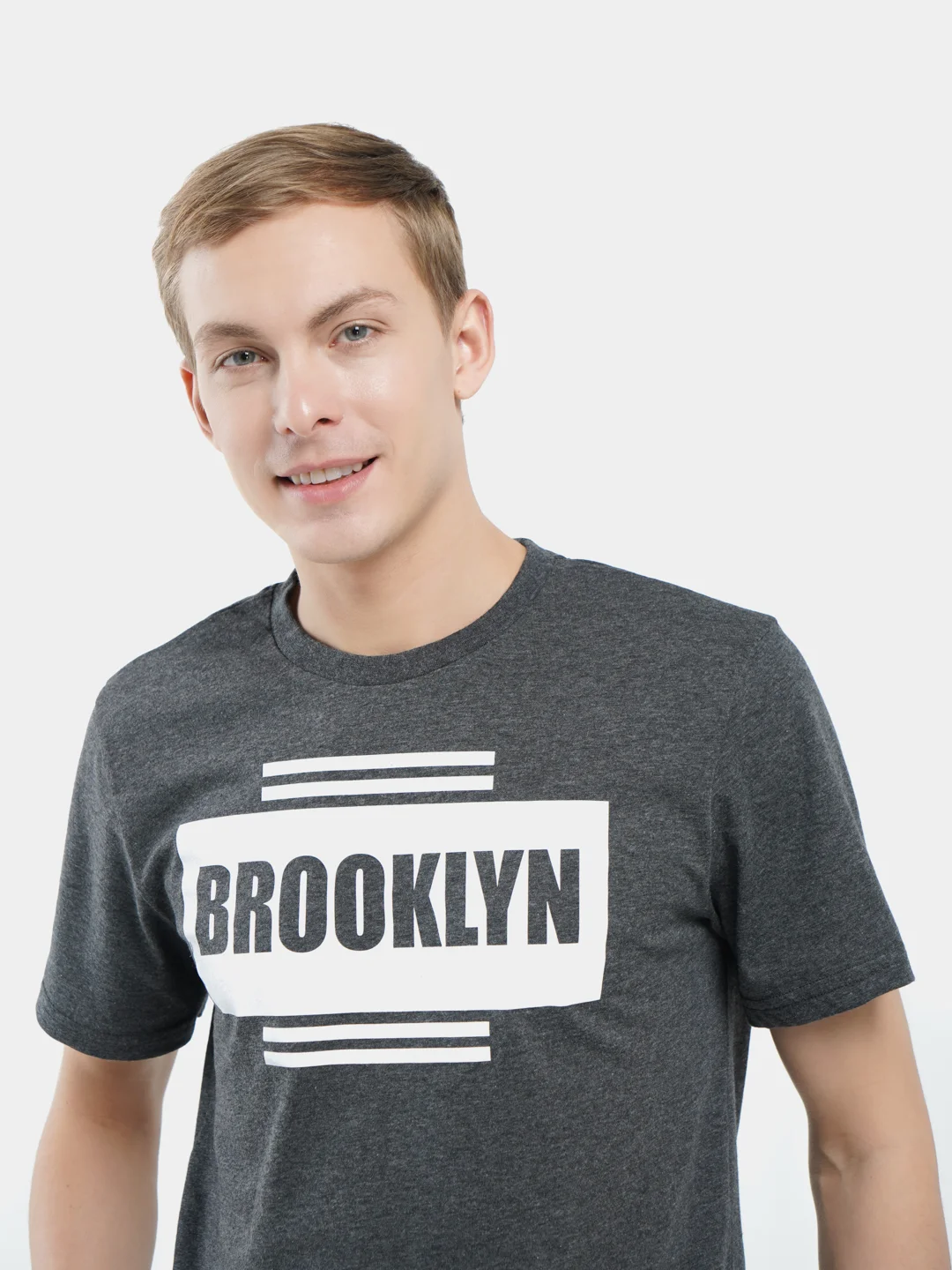 Футболка мужская ТВОЕ серая NY Brooklyn