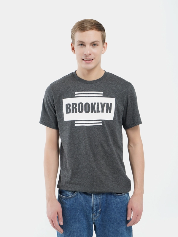 Футболка мужская ТВОЕ серая NY Brooklyn