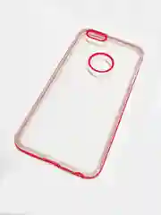 Красный чехол прозрачный силиконовый iPhone 6+ / накладка айфон