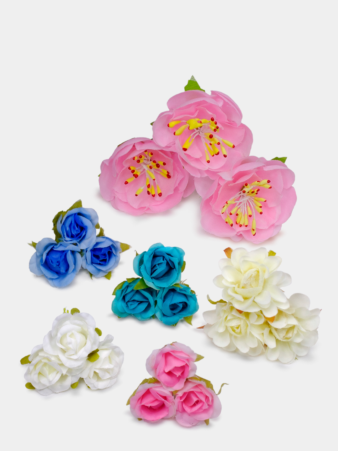 Объемные цветы с помощью штампов