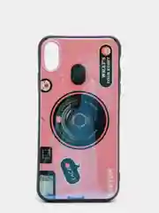Розовый чехол для телефона камера + кроштейн  для iPhone 12, 11, XR,  7/8/SE, 6/6S