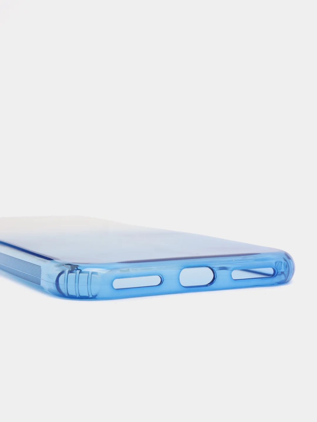 Голубой чехол прозрачный силиконовый градиент для iPhone