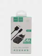 Белый сетевое зарядное устройство HOCO C12, с кабелем Micro USB для android, до 2.4A