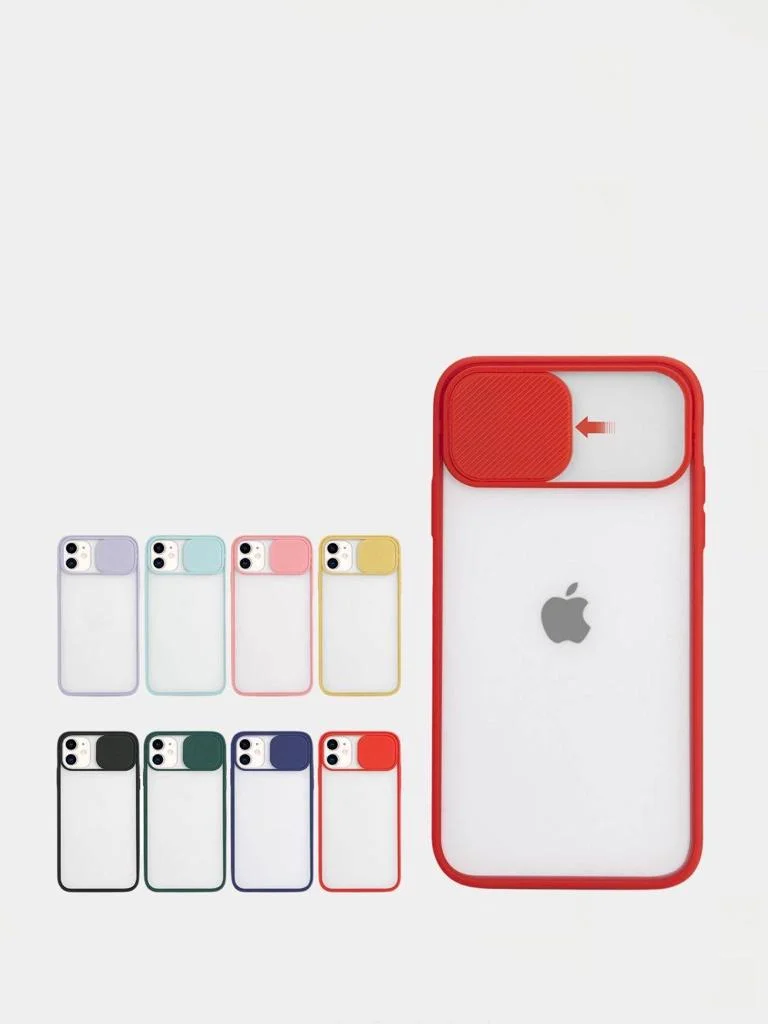 Чехол iPhone 11 Pro Max с защитой камеры полупрозрачный