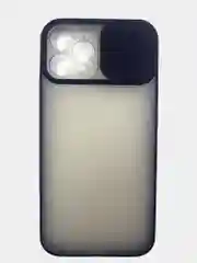 Темно-синий чехол iPhone 11 Pro Max с защитой камеры полупрозрачный