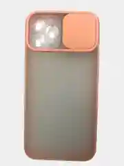 Розовый чехол iPhone 11 Pro Max с защитой камеры полупрозрачный