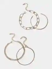 Серебряный браслеты, 4 штуки
